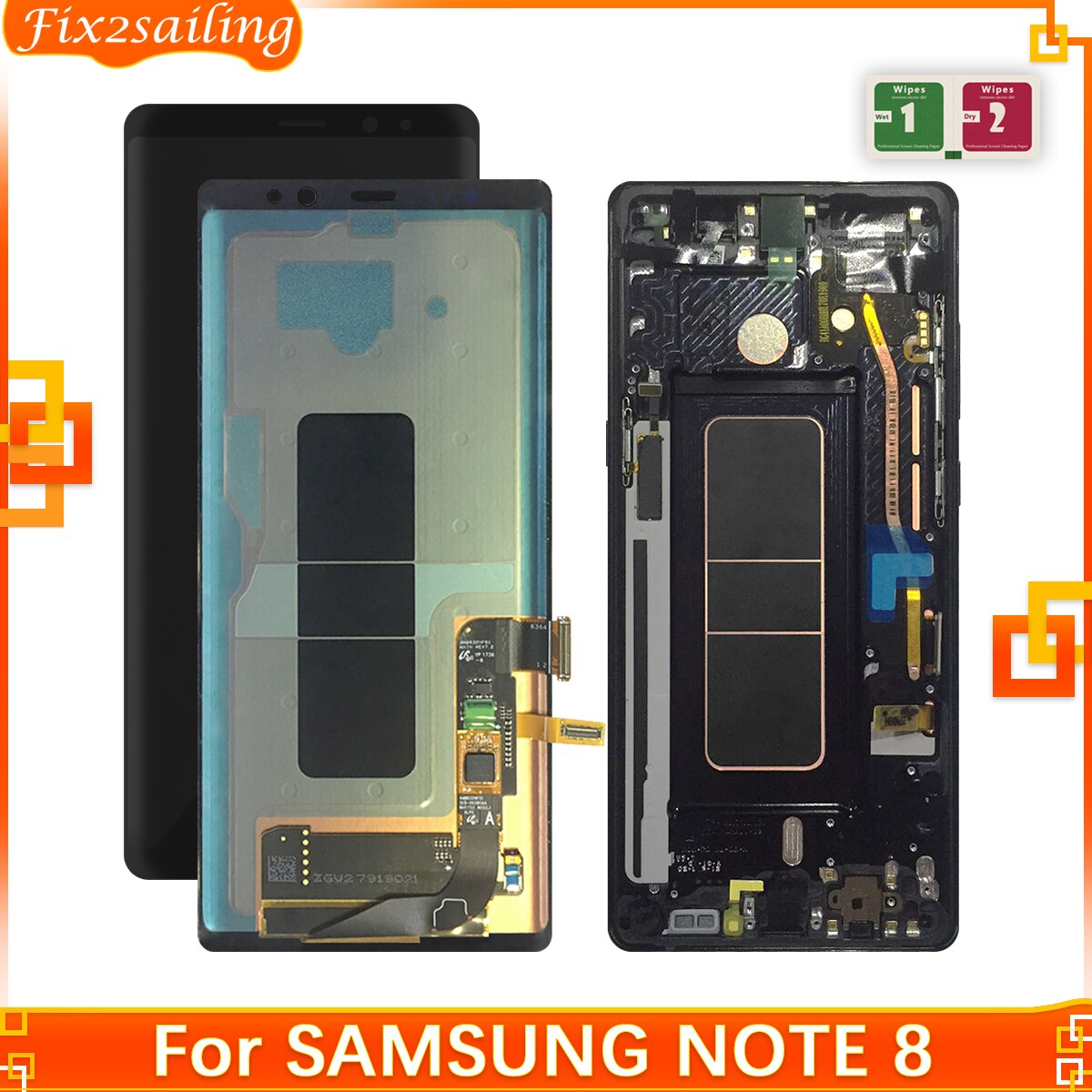 Ｚ  Ʈ 8 N950F ÷ Ʈ 8 SM-N950A N950U   OLED, LCD ġ ũ ǰ, ׽Ʈ Ϸ, 6.3 ġ, ǰ LCD 100%
